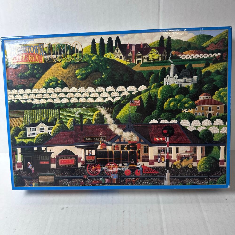 vintage 1999 "Los Altos Mail Train" Hometown 1000-piece jigsaw puzzle